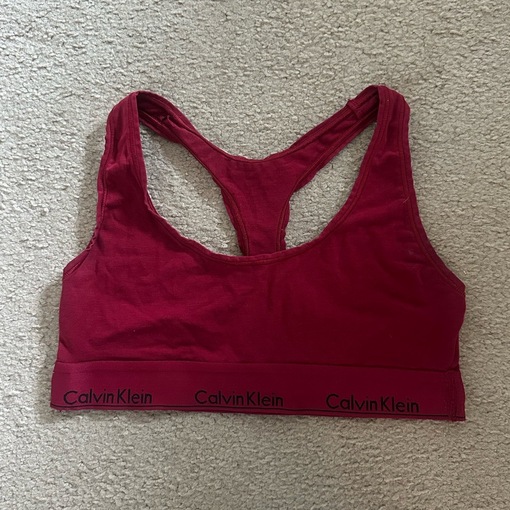 Calvin Klein red racerback bralette